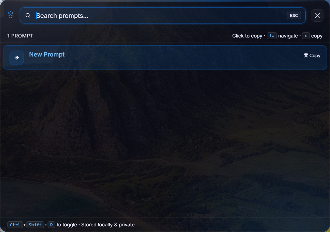 Promptnote view with collections, tags, and editable prompts